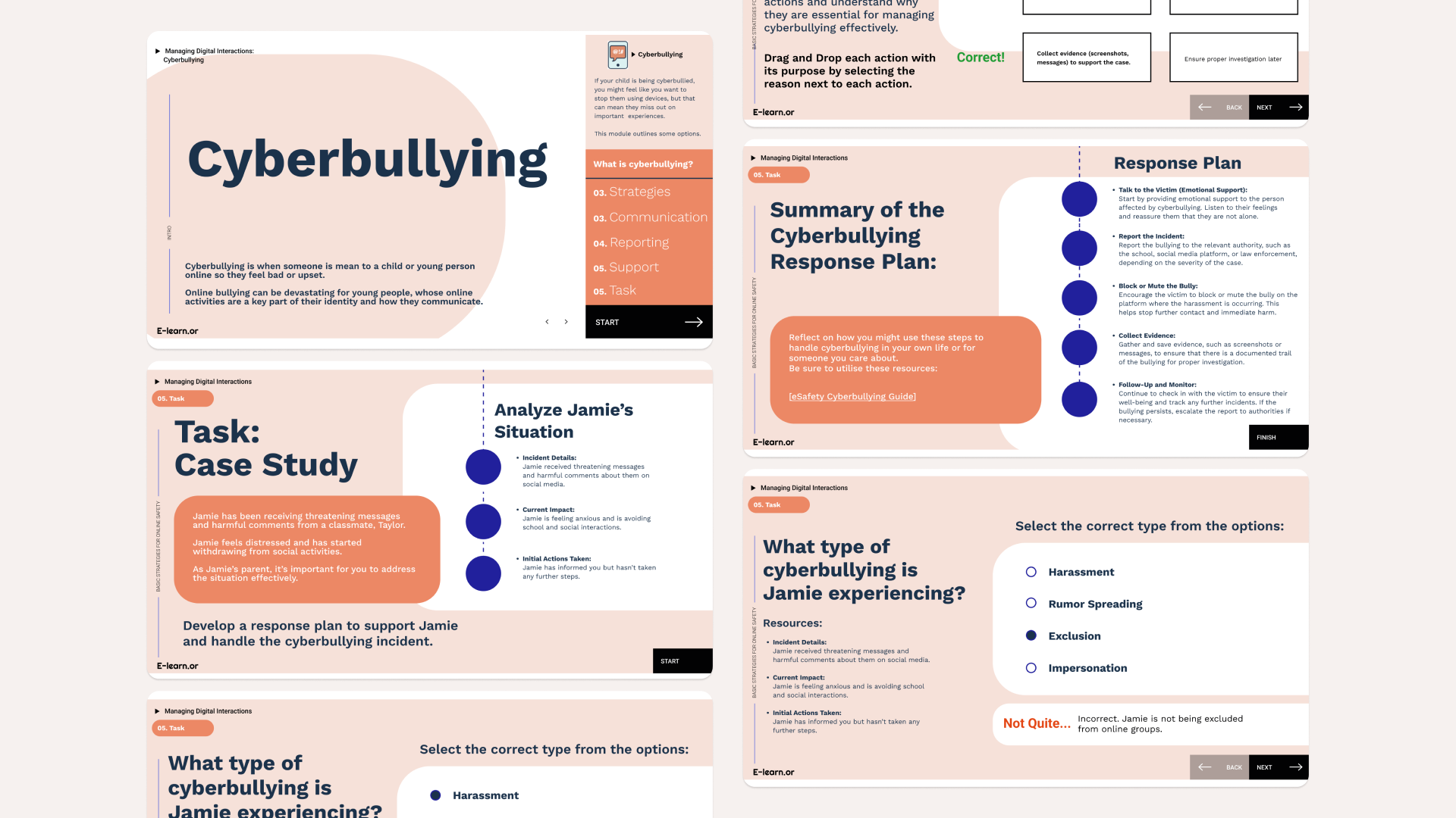 Cyberbullying scenario-based learning activity
