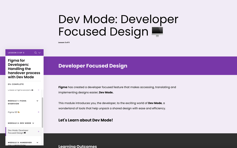 Figma Dev Mode walkthrough