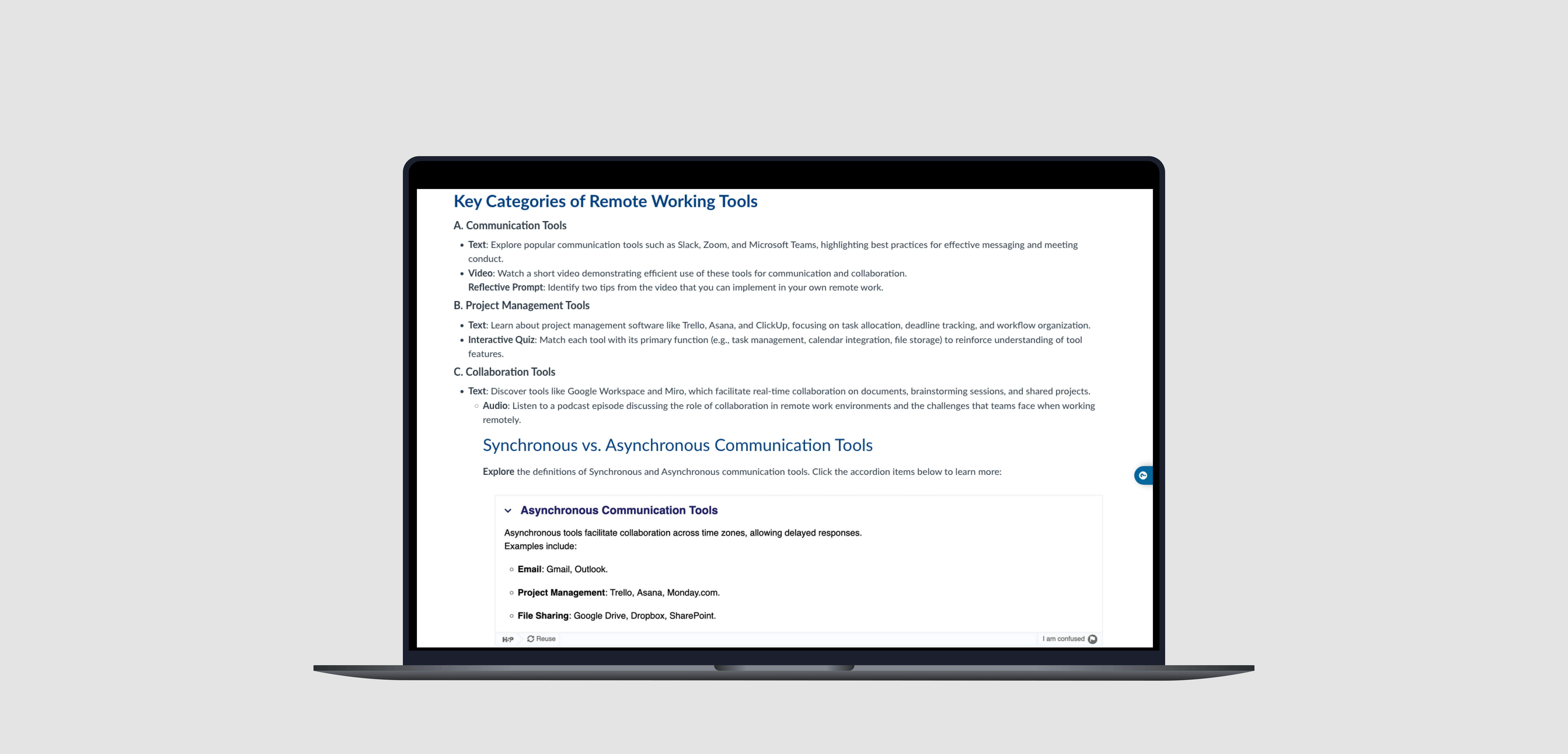 Canvas LMS — Synchronous vs Asynchronous Communication Tools