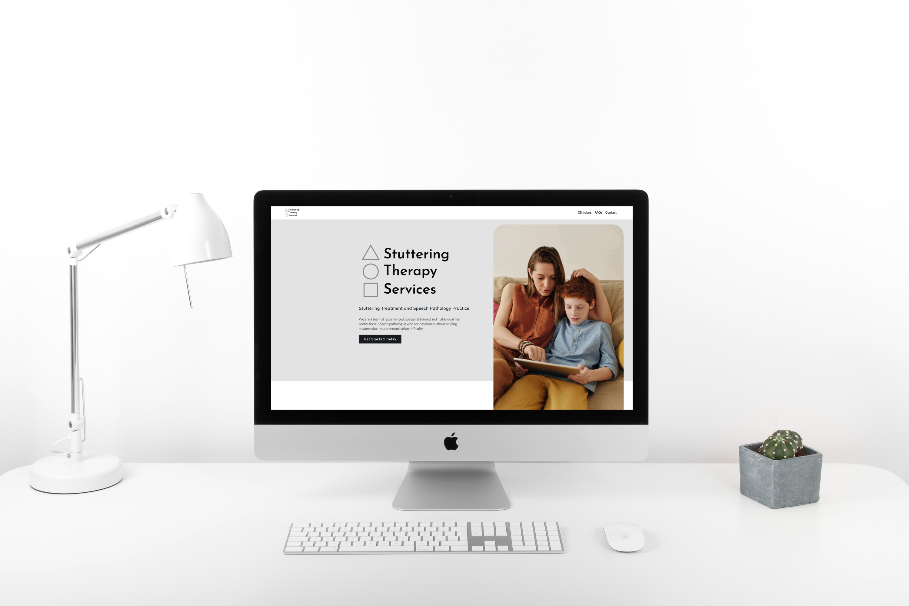 Full website displayed on desktop