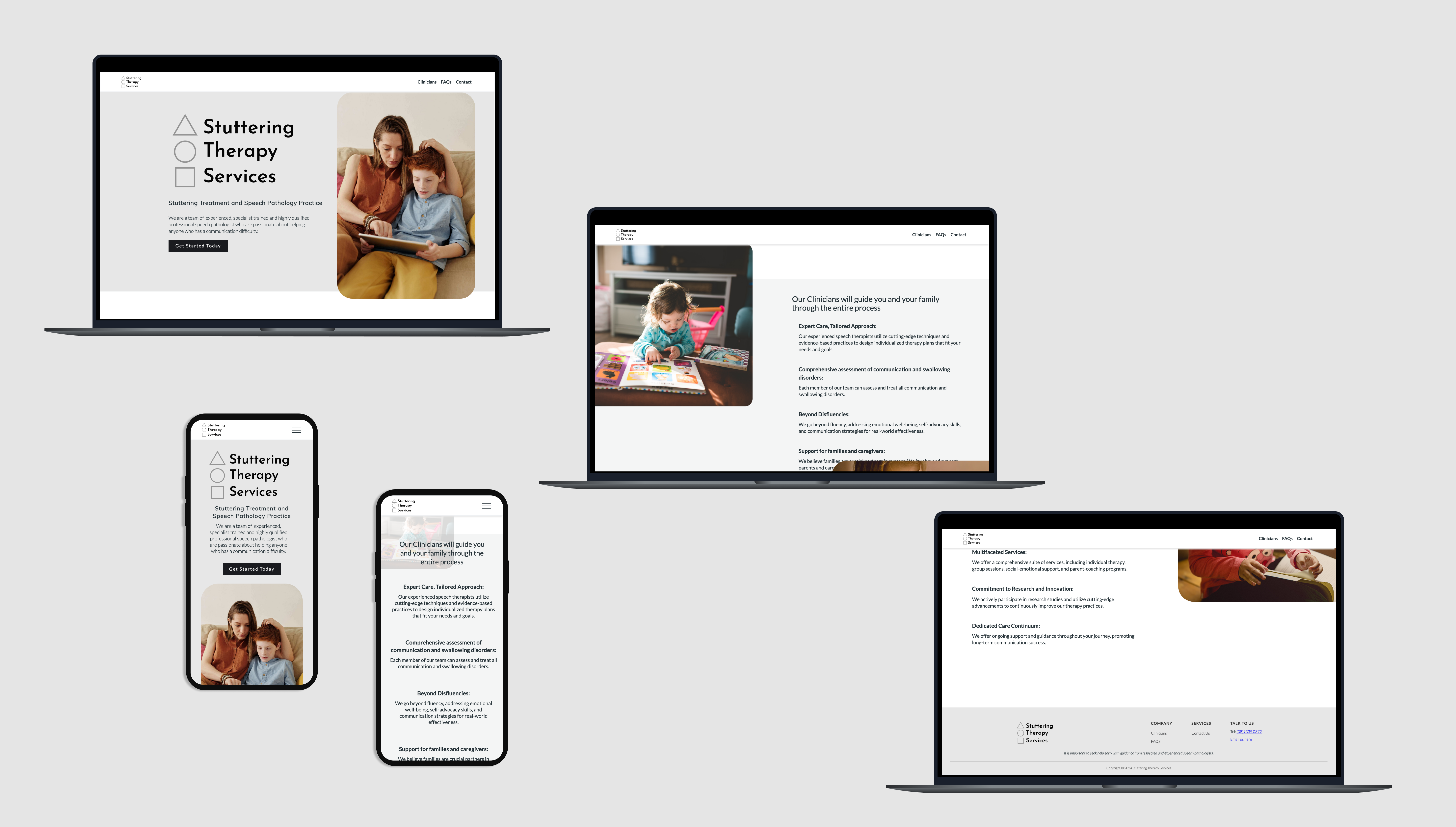Responsive design across mobile and laptop